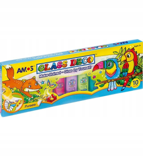 Farby na sklo Amos 10 ks x 22 ml